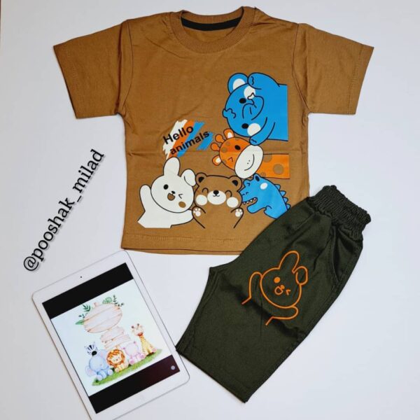 تیشرت و شلوارک فیل و زرافه
