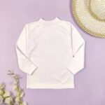 بلوز يقه 3 سانت تک رنگ ساده - تصویر 4