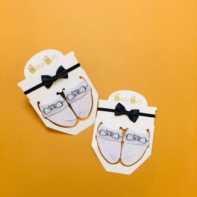 گیفت ست جوراب و هد پاپیونی