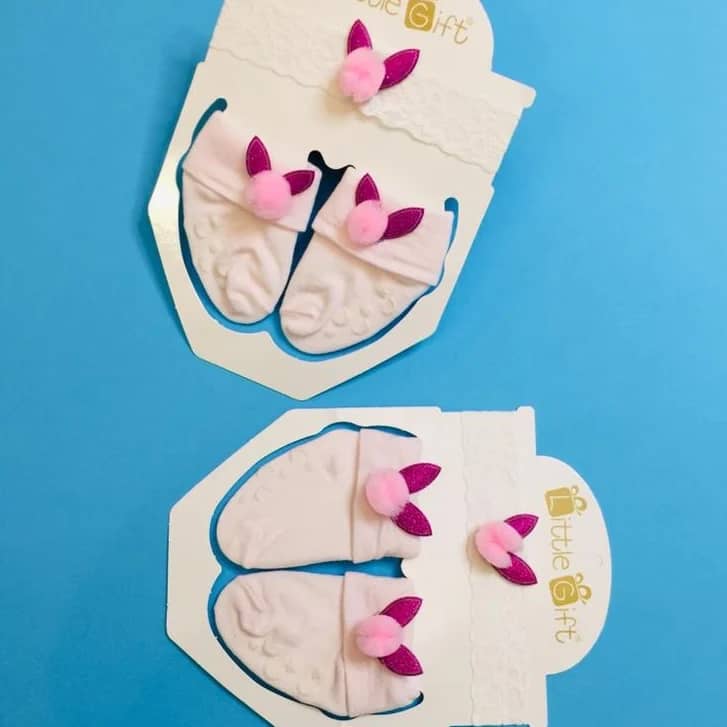 گیفت ست جوراب و هد دخترانه کد 1