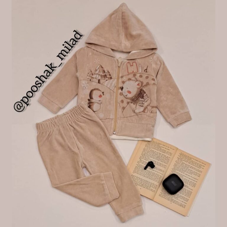 سه تیکه سوئیشرت بلوز شلوار طرح خرس