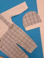 سرهمی ساسبند دار چارخونه ماشین+کلاه - تصویر 2