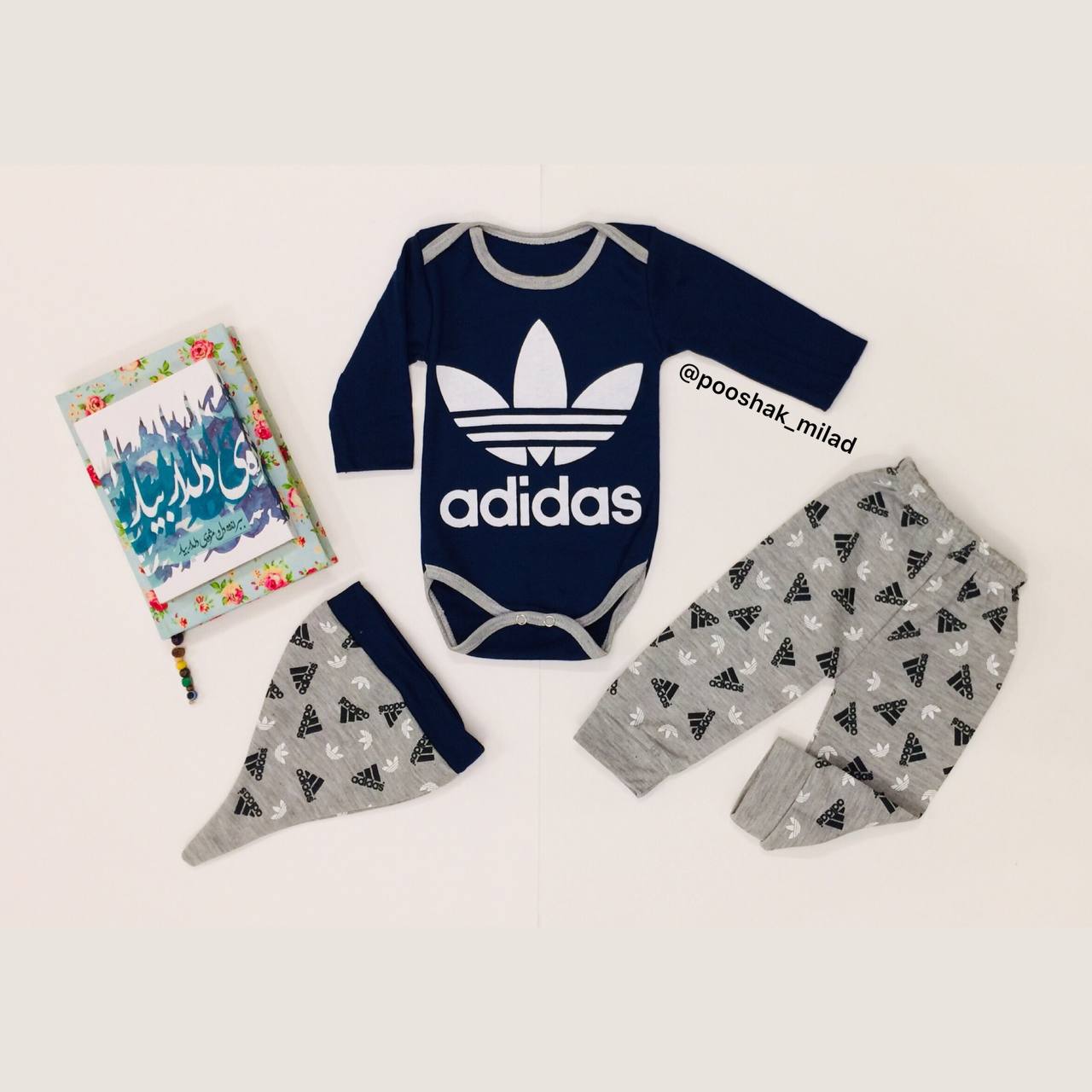 سه تیکه نوزادی طرح آدیداس