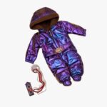 كاپشن سرهمي نوزادی هولوگرامی توخزدار+پاپوش - تصویر 3