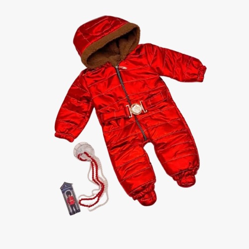 كاپشن سرهمي نوزادی هولوگرامی توخزدار+پاپوش